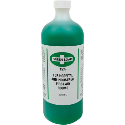 Nettoyant antiseptique de savon vert central™ de premiers soins, 500 ml, 12/caisse - Qté par paquet : 12