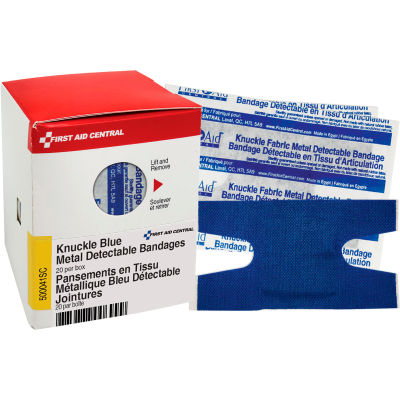 First Aid Central™ SmartCompliance® Refill Knuckle Fabric Bandages, paquet de 20