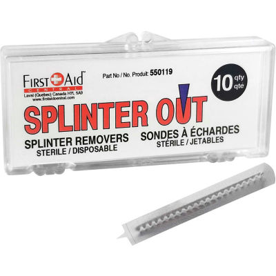 First Aid Central™ Splinter Out, 10/Boîte