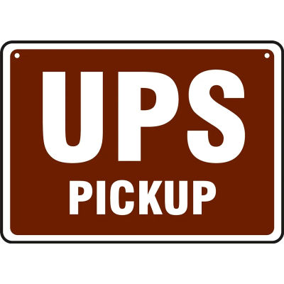 AccuformNMC™ Panneau de ramassage UPS/UPS sans ramassage, double face, plastique, 10 po x 14 po, brun/rouge