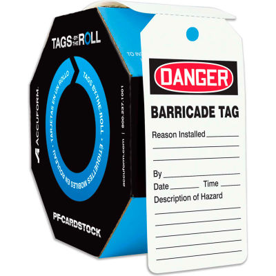 Accuform TAR158 Danger Barricade, PF-papier cartonné, 250/rouleau