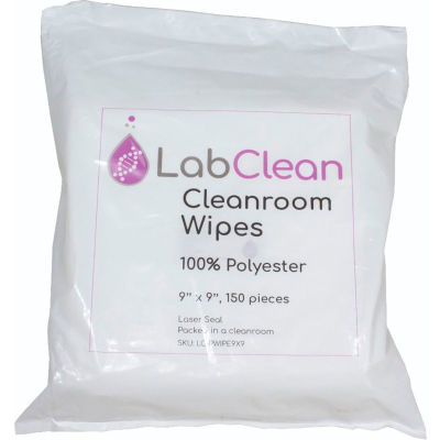 Lingettes pour salle blanche United Scientific™ Labclean™, 100 % polyester, 9 po L x 9 po L, emballage de 150