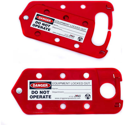 ZING RecycLockout Lockout Tagout Hasp and Tag Combination, Recycled ...