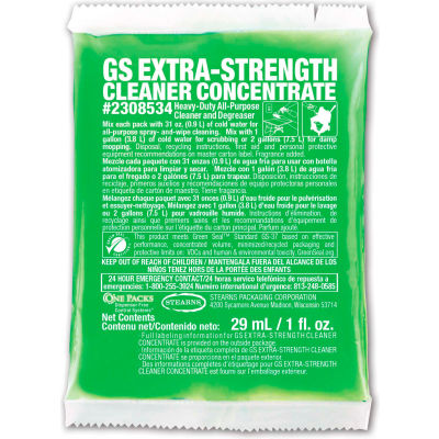 Stearns GS Extra-Strength Nettoyant Concentré - Packs de 1 oz, 144 packs/caisse - 2308534