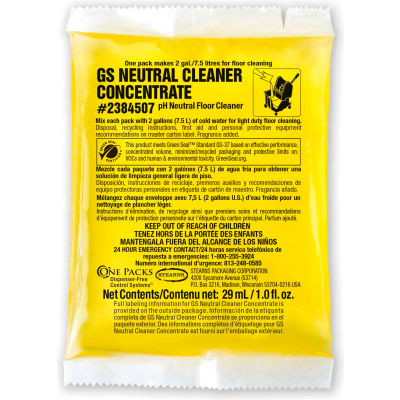 Stearn GS nettoyant neutre concentré-1 oz packs, 144 packs/case-2384507