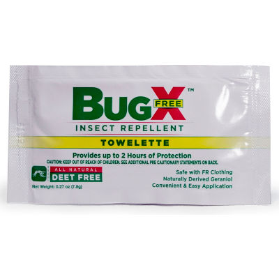 CoreTex® Bug X GRATUIT 12843 Insect Repellent, DEET Free, Towelette, 300/Case