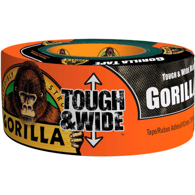 Gorilla Tough & Wide Duct Tape, Noir, 2,88 » x 25 ans. - Qté par paquet : 6
