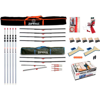ZipWall® Boîte à outils de barrière contre la poussière, Matériaux multiples, Mixte - ZWTK