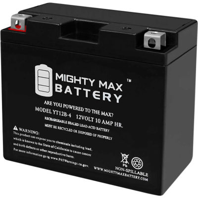 Batterie Mighty Max YT12B 12V 10AH / 125CCA BATTERIE