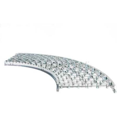 UNEX® SW 18"W 90 Degree Curve Galvanized Steel Skatewheel Conveyor - 16" BF - 18" WPF