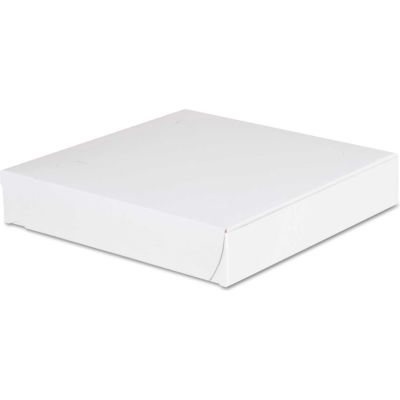 SCT® Boîtes à pizza Lock-Corner, 8"Wx 8"D x 1-1/2"H, Blanc, 100/Carton