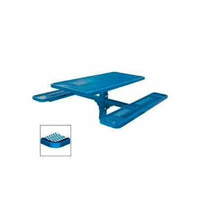 6' Single Pedestal Table, Inground, Diamond 72"W x 70"D - Blue