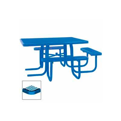 3-Seat, 46" ADA Square Table, Diamond 78"W x 72"D - Blue
