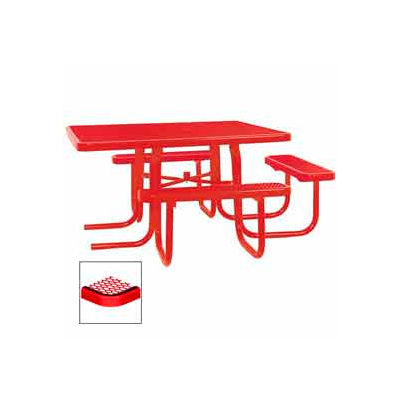 3-Seat, 46" ADA Square Table, Diamond 78"W x 72"D - Red