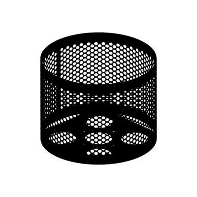 Round UltraCoat Outdoor Planter, Perforated - Black