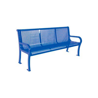 4' Lexington Bench, Perforated 48"W x 25"D - Blue