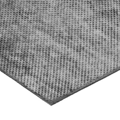 Feuille de caoutchouc néoprène, tissu renforcé, 12 « L x 12"L x 1/8 » d’épaisseur, 70A, Noir