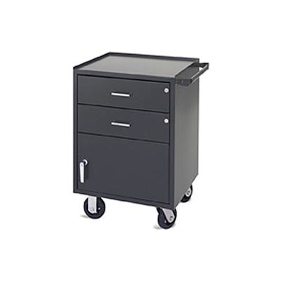 Valley Craft Vari Tuff Mobile Utility Cabinet, 2 tiroirs, 1 compartiments, 23"W x 20"D, gris