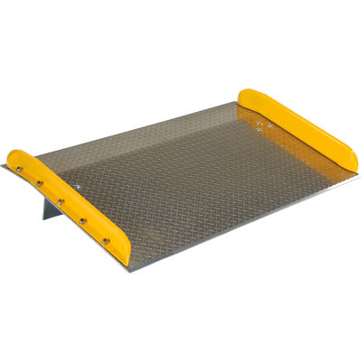 Planche de quai en aluminium Vestil™ avec bordure de sécurité en acier, 60 po L x 36 po, 20000 lb Capacité