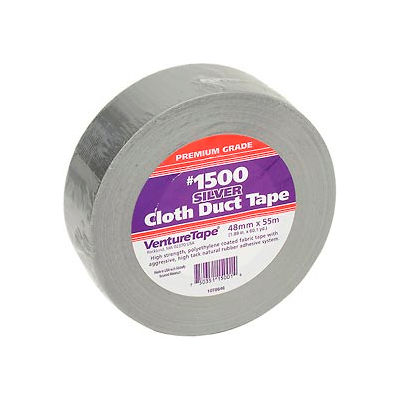 3M™ VentureTape #1500 General Purpose Cloth Duct Tape, 2 IN x 60 Yards, Silver