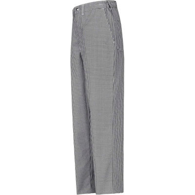 Chef Designs Cook Pants, Black & White Check, Polyester/Cotton Twill, 36 x  30