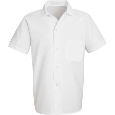 Chef dessins bouton Front chemise Cook à manches courtes, blanc, Polyester/coton, XL