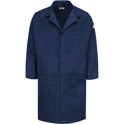 Bulwark® unisexe dissimulé blouse Front Snap, coton/Nylon, marine, M