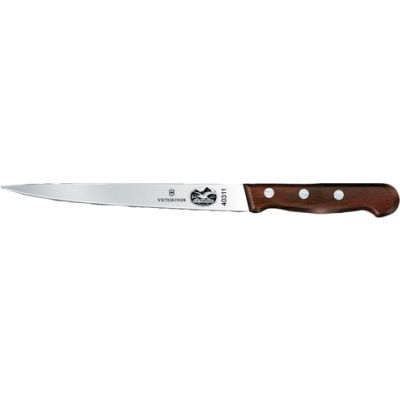 Victorinox 7 Fillet Knife, Straight Blade, Flexible, Rosewood Handle 40311