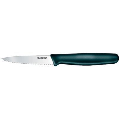 3-1/4", Wavy Edge, Polypropylene Handle, Spear Point Paring Knife