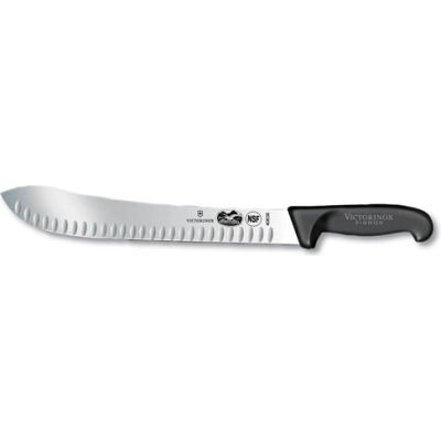12", Granton Edge, Straight Blade, Fibrox Handle, Butcher Knife