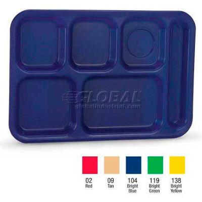 Plateaux de compartiment ® Traex Polypropylène, 2015-104, Plateau main droite, Bleu vif - Qté par paquet : 24