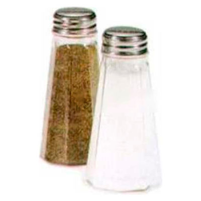 Vollrath® Traex Paneled Jar Salt & Pepper Shakers, 303-0, Stainless Top, 3 Oz - Qté par paquet : 72