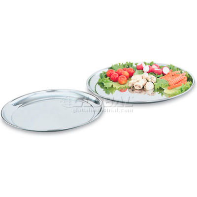 Vollrath® Round Tray, Mirror Finish 18-8 S/S, 15-7/8"D, 47216 - Pkg Qty 12