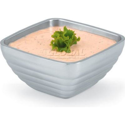 Vollrath® Stainless Steel Square Bowl - Double Wall Beehive 0.75 Qt - Pkg Qty 6