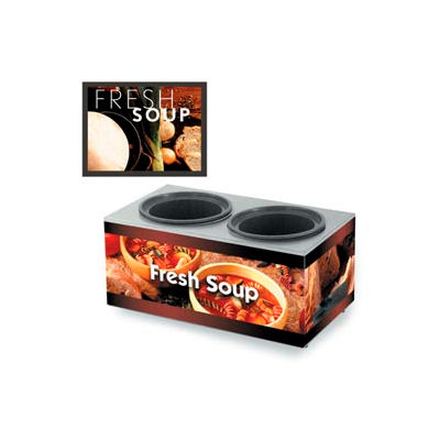 Vollrath® Cayenne® 7203002, Twin Well 7 Qt. Soup Merchandisers - Base Tuscan