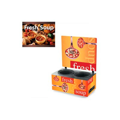 Vollrath® Cayenne® 7203103, Twin Well 7 Qt. Soup Merchandisers - Menu Country Kitchen