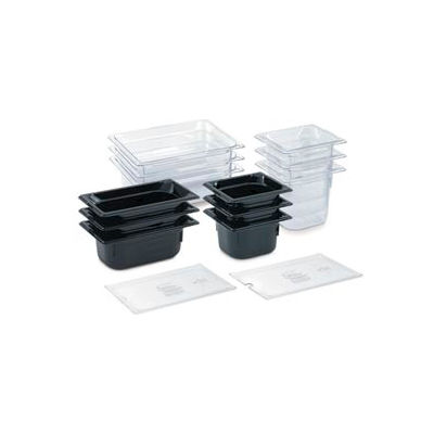 Vollrath® 2/4 Super Pan 3® 100mm, 4" - Black Plastic Pan - Pkg Qty 3