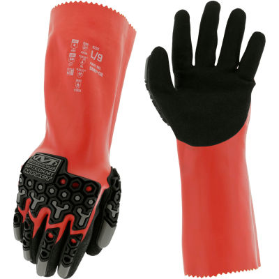 Mechanix Wear SpeedKnit M-Pact Gants en nitrile résistant aux produits chimiques, 18 MIL, Rouge, X-Large 6 paires / Pkg