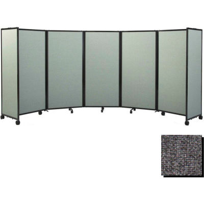 Paravent Mobile portable, 7'6 "x 8'6 » tissu, gris foncé