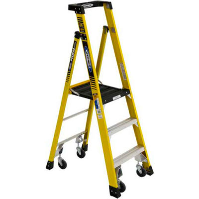 fiberglass podium 1aa 4cca globalindustrial casters ladders lift stepladder pneumatic hydraulic