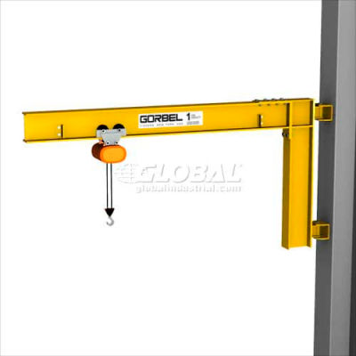 Gorbel® HD mur Cantilever Jib Crane, 8' Span & 200° Rotation, 2000 Lb capacité