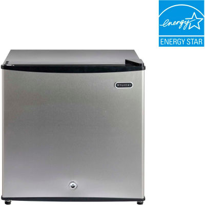 Congélateur vertical compact Whynter avec serrure, porte pleine, 1,1 pi³, acier inoxydable / noir