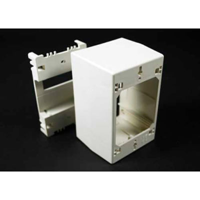 Wiremold 2344d-Wh 1-Gang Extra Deep Divided Device Box, White, 4-3/4"L