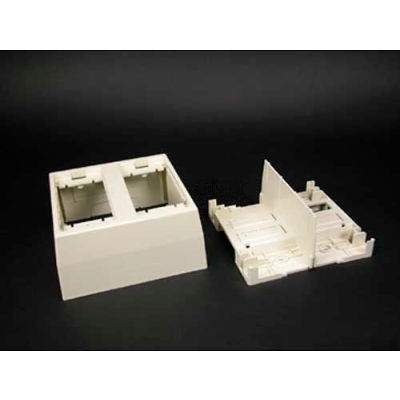 Wiremold 2344sd-2awh 2-Gang Deep Divided Device Box, White, 4-3/4"L