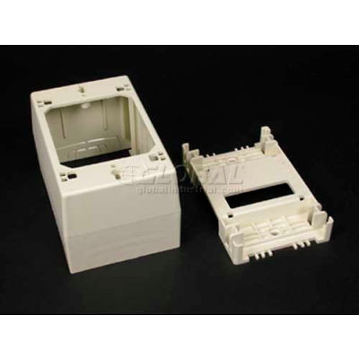 Wiremold 2348 1-Gang Deep Device Box, Ivory, 4-3/4"L