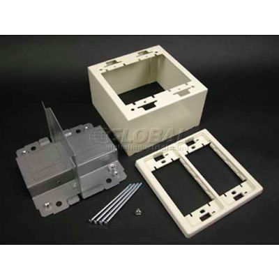 Wiremold 2444d-2afw 2g Divided Device Box, Fog White, 4-3/4"L