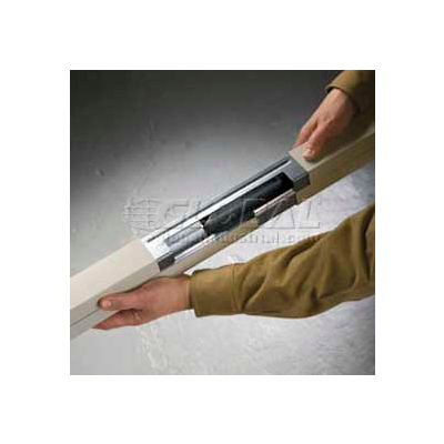 Wiremold 25DTC-415 Two Channel Pole, W/O Receptacles, (2) 8" Removable Communications Covers, 15'5"L
