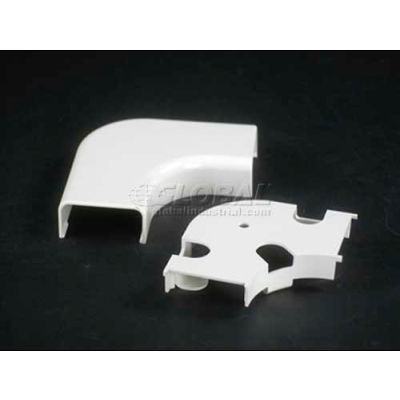 Wiremold 2911FO 90° Flat Elbow, FiberReady, Ivory, 3-1/2"L