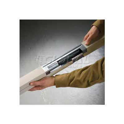 Wiremold 30TC-415V Two Channel Pole, (4) 12" Removable Communications Covers, 15'5"L
