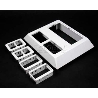 Wiremold 5007C-2RTWH White Deep Device Plate For Ortronics, 5-3/16"L